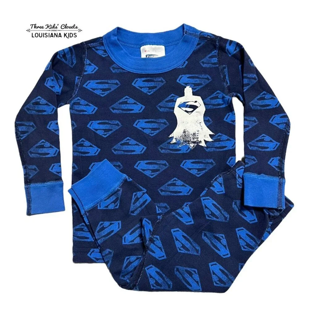 Hanna Andersson Sz 80 (18-24m) Superman Pajamas